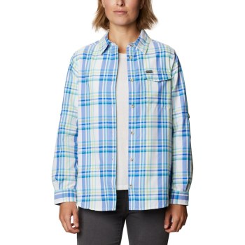 Columbia Eden Prairie Long Sleeve, Camisa Azules Para Mujer | 064173-ADB